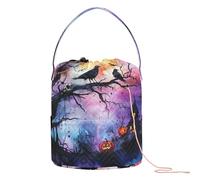 Nightmare Sac fourre-tout portable pour outils de tricot Motif corbeaux d'Halloween
