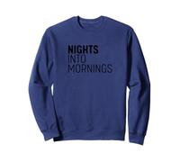 Nights Into Mornings Club Nightlife Edition Noir Sweatshirt