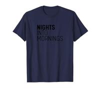 Nights Into Mornings Club Nightlife Edition Noir T-Shirt