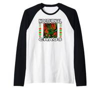 Nights Owl Gamer Nocturnal Chaos Coffee Lover Manche Raglan
