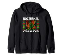 Nights Owl Gamer Nocturnal Chaos Coffee Lover Sweat à Capuche