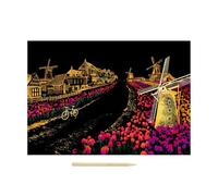 Nightscape Peinture à gratter unique à faire soi-même pour adultes et enfants - Dévoilez à chaque fois (B, 40,5 x 28,5 x 0,5 cm)