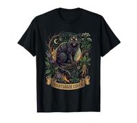 Nightshade Coven Black Mystic Cat Witchcraft T-Shirt