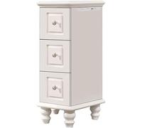Nightstand Armoire de Chevet étroite, Bois Blanc de 3 titres de Table de Chevet de Table de Table de cheminée Mini Armoire Moderne pour la décoration de Meubles de Chambre à Coucher à la Maison