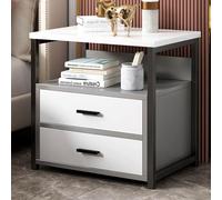 Nightstand Nordic Rangement Table d'appoint Table d'appoint Retro Bedroom Night Stand avec tiroir et étagère OP pour les petits espaces Salle Chambre de lit House House Home Bureau, E-40 * 34