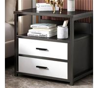 Nightstand Nordic Rangement Table d'appoint Table d'appoint Retro Bedroom Night Stand avec tiroir et étagère OP pour les petits espaces Salle Chambre de lit House House Home Bureau, E-40 * 34