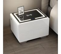 Nightstands intelligents avec station de charge, port USB, table de chevet avec LED de 3 couleurs, support de nuit moderne avec tiroirs, armoire de rangement de table de chevet de bout à côté pour