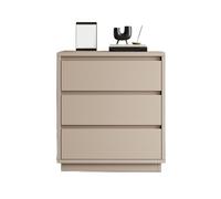 NightStands Table de chevet en bois à trois tiroirs de grande capacité pour la maison, la chambre à coucher, armoire de rangement, kaki (XS)