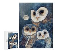 Nighttime Owl Family Puzzle 500 Pièces Educa Jouet en Bois Cadeau Unique Décoration Intérieure Jeu Éducatif Challenge Toy Adultes Et Enfants À Partir De 14 Ans 500 PCS