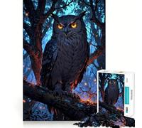 Nightwatcher︰ Le Puzzle du Hibou Mystique pour Adolescents 1000 pièces Jeu Intelligent à Partager en Famille Motif à Assembler Choix du Père Noël (38x26cm)