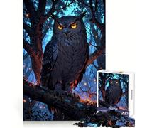 Nightwatcher︰ Le Puzzle du Hibou Mystique pour Adultes, 1000 pièces, renforce la mémoire, Passe-Temps à la Maison, Bords Nets, Cadeau élégant (50x75cm)