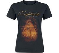 Nightwish Human. :||: Nature. Femme T-Shirt Manches Courtes Noir S 100% Coton Regular/Coupe Standard