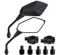 NIGOOLATA Rétroviseurs Latéraux de Moto, 1 Paire Rétroviseurs de Moto Guidon Universels 7/8" 22mm pour Scooter Moto Quad ATV