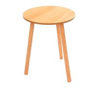 NIGORIY Table d'appoint ronde 40 x 52 cm - Charge maximale : 20 kg - Petite table en pin - Table de salon - Marron noyer