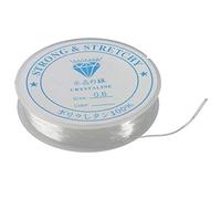 Nigoz Bobine de fil élastique de 12 mètres - Solide et extensible - Pour fabrication de bijoux, colliers, bracelets - Fil de pêche de 0,6 mm - Confortable et respectueux de l'environnement