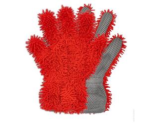 NIGRIN 20282 Gant de Lavage de Voiture avec moustiquaire I Microfibre la Plus absorbante I pour Voiture, vélo, Moto, Bateau