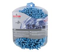 NIGRIN 71110 Gant de Lavage et Nettoyage en Microfibre 2-en-1, Bleu