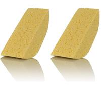 NIGRIN 71701 Éponge Viscose en Demi-Cercle, Jaunes (Lot de 2)
