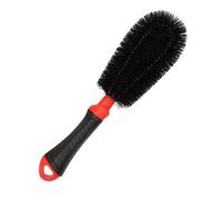 NIGRIN Bike Care Brosse de nettoyage pour jantes, de qualité supérieure, idéale pour jantes, rayons, roues et moyeux, poignée antidérapante et noire, rouge, 1 pièce