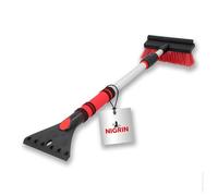 Nigrin Grattoir à neige poignée télescopique longueur maximale 66 cm – Noir/Argent/Rouge
