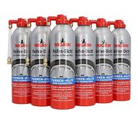 NIGRIN Lot de 6 flacons de 500 ml de mastic anti-crevaison instantané pour réparer les trous dans les pneus en un tour de main sans montage
