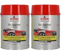 Nigrin Mastic de Remplissage Performance Durcit sans Fissures, réduit en styrène, durcissement Rapide, 1 kg, 1000 (Lot de 2)