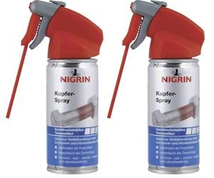 Nigrin Spray cuivre Anti-Rouille résistant à la Haute Pression, résistant à la Chaleur, 100 ML, Rouge (Lot de 2)
