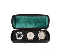 NihaoWXM Boite A Montre Étui de voyage rigide for montres, 3/5 emplacements, boîte rangement for présentoir, grande capacité, coque, convient à la plupart des(Green- 3 Slots)