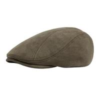 NihaoWXM Casquette Plate Homme Béret en Daim for Hommes et Femmes, Mode Vintage, Chapeau de Journal décontracté, visière Plate, bérets, Automne Hiver(Dark Green)