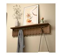 NihaoWXM Crochets Pliants Pour Piano Piano Key Wall Mounted Clothes Hanger Wooden Coat Rack Multifunctional Clothing Racks Home Entrance Dress Storage Hangers(Brown-8 Hooks)