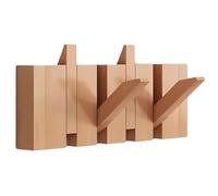 NihaoWXM Crochets Pliants Pour Piano Walnut Hooks Wall Mounted Coat Rack Piano Key Hangers Natural Solid Wood Fabric Clothes(Bronze,4 Hooks)