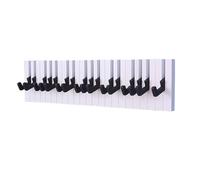 NihaoWXM Crochets Pliants Pour Piano Wooden Piano Style Hanging Coat Rack, Color Wall Decor, Magnetic Hanger, Key Ring Storage Hook(Black 40cm)