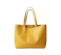 NihaoWXM Grand Sac Porté Èpaule Femme Cuir Sac à main en cuir noir, blanc, gris, bleu, jaune, for femme, sac bandoulière, fourre-tout(Color 6)