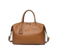 NihaoWXM Grand Sac Porté Èpaule Femme Cuir Sac de voyage en cuir, sac fourre-tout à bandoulière simple, grand messager for le week-end(Brown)