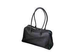 NihaoWXM Grand Sac Porté Èpaule Femme Cuir Sacs fourre-tout en cuir for femmes, sac à bandoulière rétro, main for les déplacements, grand for dames, noir(Black,M(32cm))