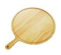 NihaoWXM Planche à Pizza en Bois Planche à pizza ronde en bois, planche découper, plateau charcuterie, assiette fruits et collations de 7/12/13 pouces, ustensiles cuisine pratiques(13")