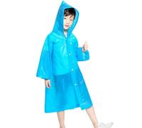 NihaoWXM Poncho Pluie Poncho for Enfants Imperméable Réutilisable avec Capuche De Voyage en Plein Air Transparent Portable(Blue)