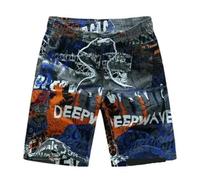 NihaoWXM Short Plage Homme Short de Plage décontracté d'été for Hommes, Basket-Ball, Sports Nautiques, Pantalon Court imprimé, Respirant, séchage Rapide et Doux(Color B,5XL)