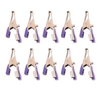 Nihcora 10 Pièces Séries les Électrodes à Pince Crocodile Ecg/Ekg Réutilisables pour Animaux, Animaux de Compagnie, Chiens, et Vétérinaires, Utilisées pour Fixer les Câbles