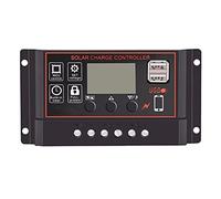 Nihcora 100A ContrôLeur de Charge Solaire ContrôLeur de Panneau Solaire 12V 24V Affichage LCD RéGulateur de Batterie de Panneau Solaire avec Port USB