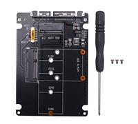 Nihcora 2 en 1 Ngff M.2 B + M Mini Clé Pci-E Ou Ssd Msata vers Carte D'Adaptateur III pour Msata Ssd/ 2230/2242/2260/22X80 M2