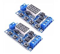 Nihcora 2 PièCes DC12-24V Double MOS Relais Temporisé NuméRique DéClencheur Cycle Temporisateur Commutateur de Retard Carte de Circuit Module de Contrôle de Synchronisation