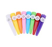 Nihcora 24 Pièces Kazoos En Plastique 8 Instrument de Musique Coloré de Kazoo, Compagnon Pour Guitare, Ukulélé, Violon, Clavier de Piano, Cadeau parfait Pour Les Mélomanes (24 Pièces)