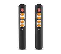 Nihcora 2PCS Télécommande Universelle Intelligente à 6 Boutons avec Fonction de Copie Infrarouge pour TV, Décodeur, Lecteur DVD, DVB, Magnétoscope B