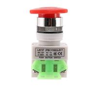Nihcora AC 660V 10A Bouton-poussoir pour l'arret d'urgence 1NO 1NC DPST Capuchon champignon rouge