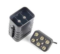 Nihcora Boîtier à piles 12 V 6 x 18650, lumière LED, support de batterie avec câble, USB/DC, double interface, boîtier de batterie étanche, installation facile, facile à utiliser