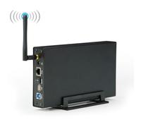 Nihcora Boîtier Portable pour Disque Dur SSD 3,5 Pouces USB 3.0 RJ45 Ethernet NAS Serveur de Streaming Réseau Stockage pour Boîtier Prise UE