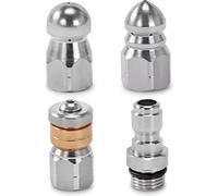 Nihcora Buse de Jet D'éGout pour Nettoyeur, Embouts de Nettoyage de Vidange, Nez de Bouton Rotatif avec Connexion 1/4 Pouces, 5000PSI