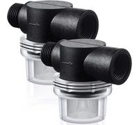 Nihcora Filtre de Crépine de Pompe à Eau, Crépine de Tuyau à Torsion 1/2 de Remplacement pour Camping-Car avec Écran Filtrant en Acier Inoxydable de 50 Mailles (2 Pièces)