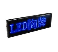 Nihcora Insigne numérique LED multilingue rechargeable par USB DIY programmable texte nominatif badge défilement étiquette signe module d'affichage A